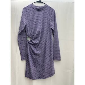 Zara Purple Geometric Midi Dress